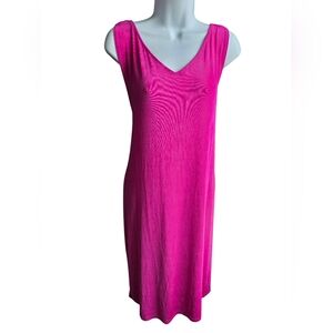 Chicos Travelers Sleeveless Midi Dress Purple Slinky Size 3 (XL/16/18)